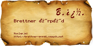 Brettner Árpád névjegykártya
